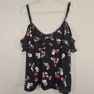 Express Floral Cami Tank Top Summer Blouse Size Medium